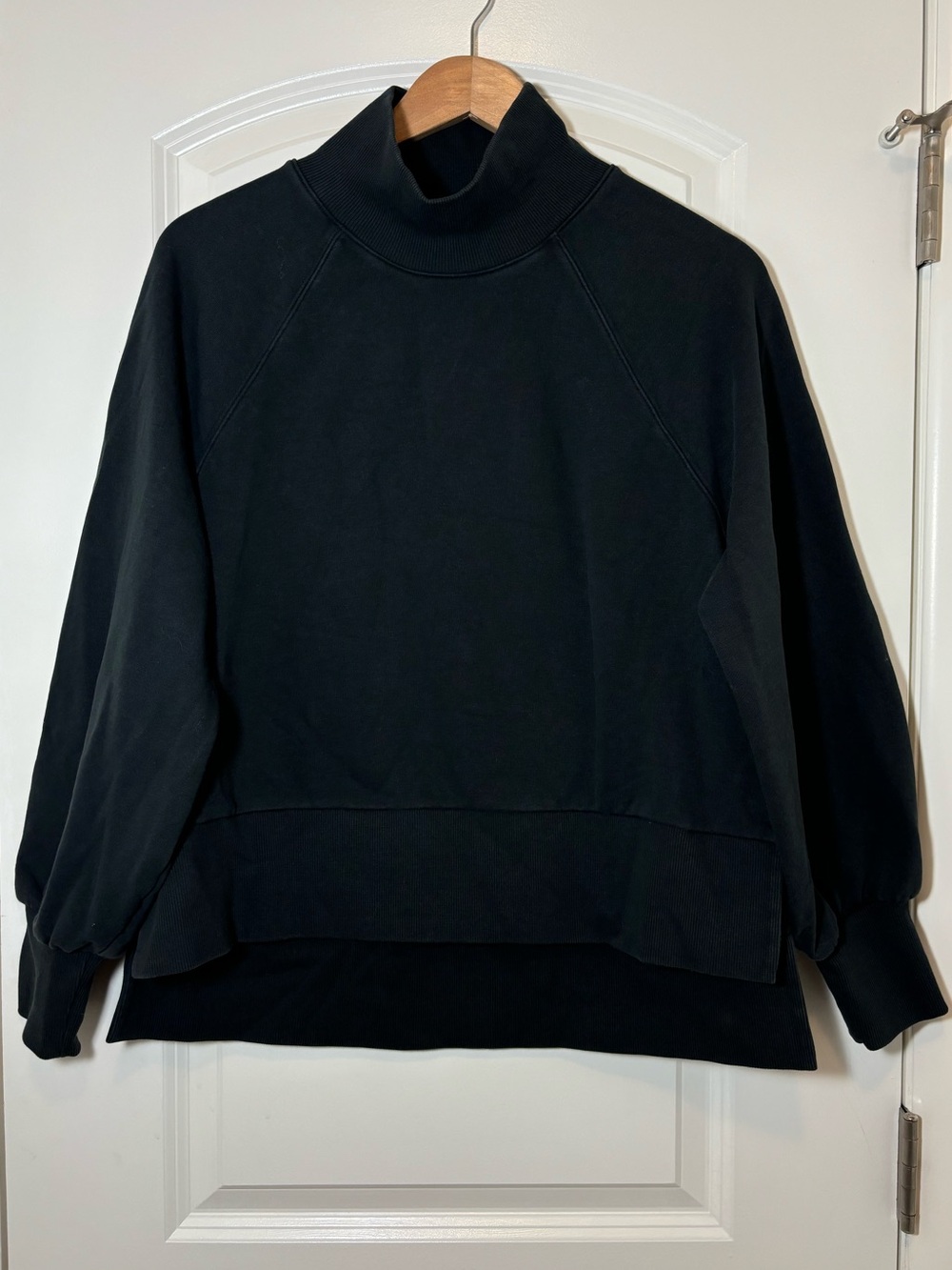CALIA by Carrie Underwood Black Ribbed Mock Neck Pullover